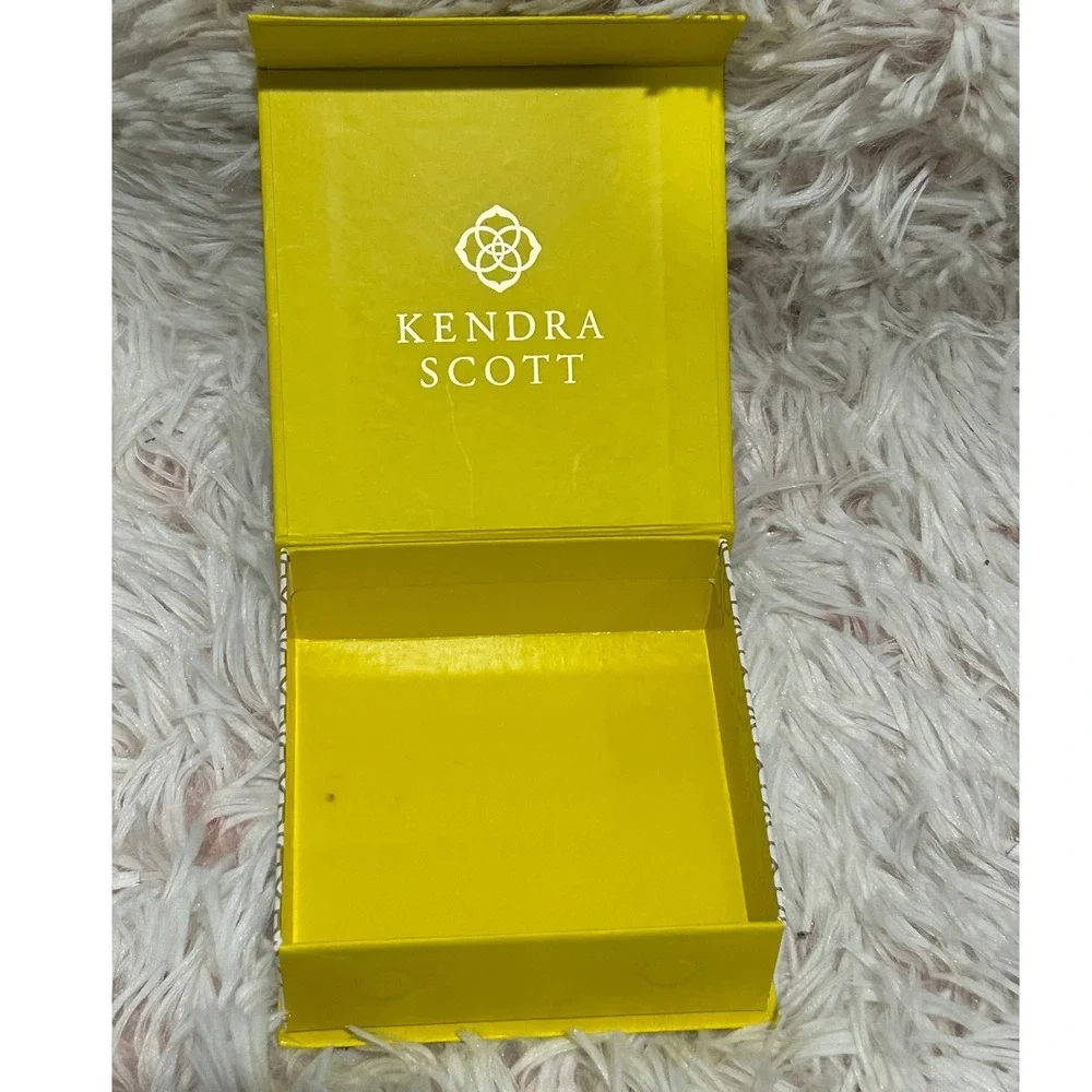 Kendra Scott Jewelry Box Dust Bag Yellow Magnetic Gift Packaging Logo Empty box